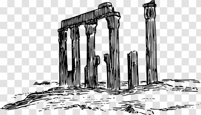 Ruins Borders And Frames Clip Art - Greek Columns Transparent PNG