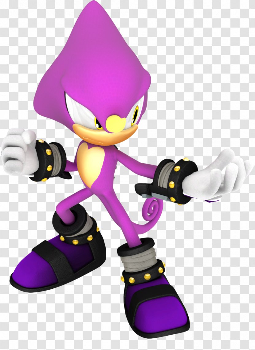 Knuckles' Chaotix Sonic Free Riders The Hedgehog 3 - Purple - Chameleon Transparent PNG