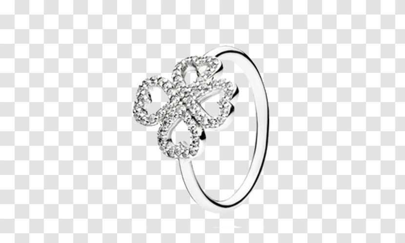 Amazon.com Earring Pandora Jewellery - Sterling Silver - Clover Ring Transparent PNG