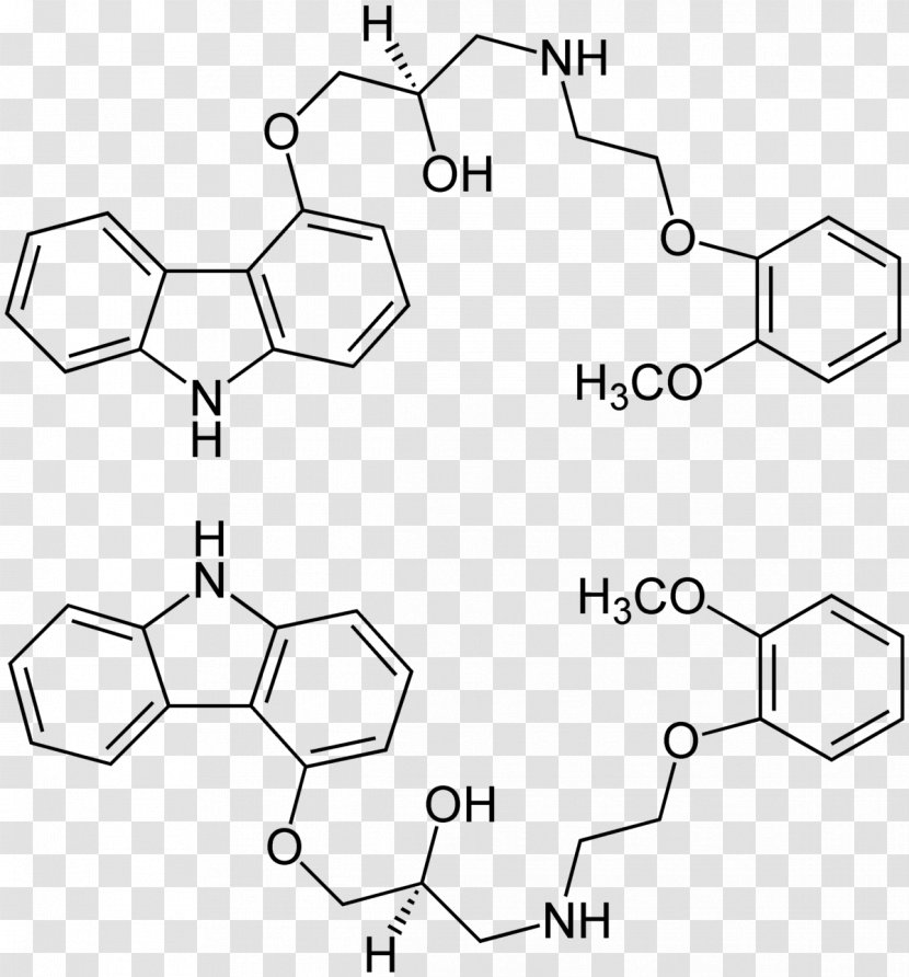 Carvedilol Beta Blocker Active Ingredient Pharmaceutical Drug Enantiomer - Hypertension - Dot Formula Transparent PNG