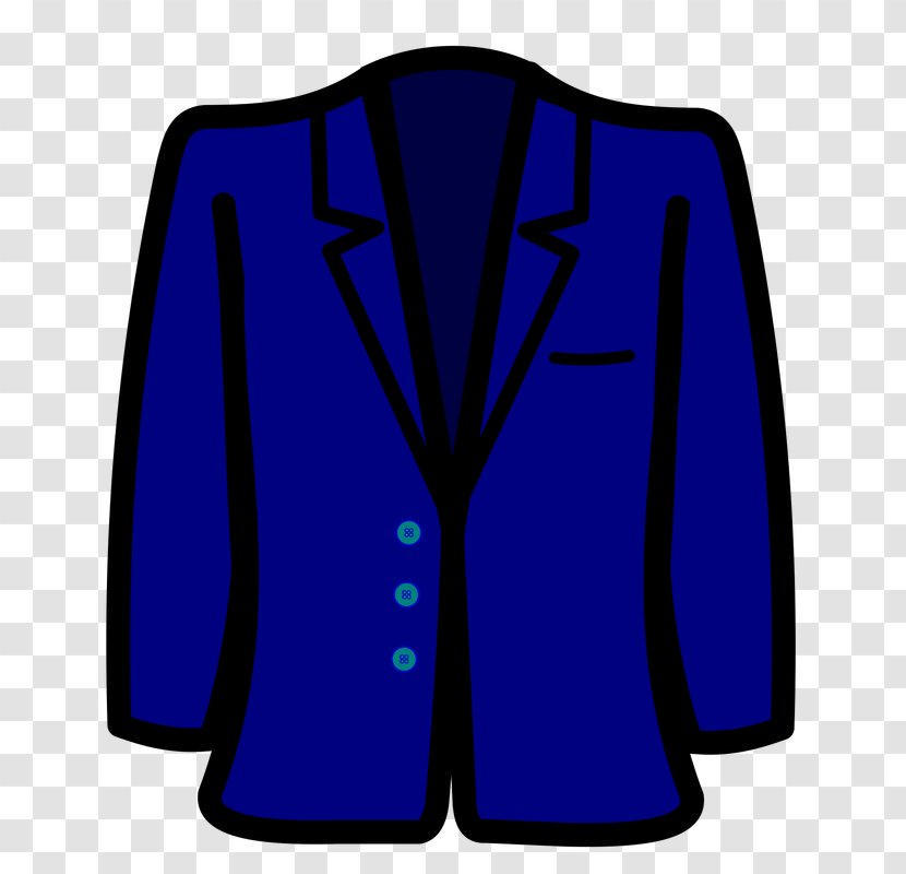 Jacket Cobalt Blue Uniform Outerwear Sleeve Transparent PNG