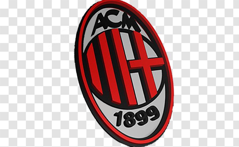 A.C. Milan Logo Headgear Font Transparent PNG