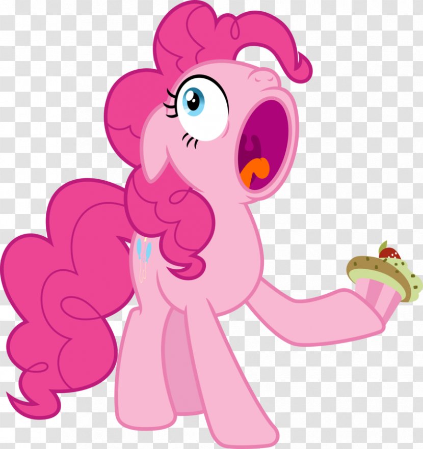 Pinkie Pie Cupcake Twilight Sparkle Pony Rainbow Dash - Heart - Eating Vector Transparent PNG