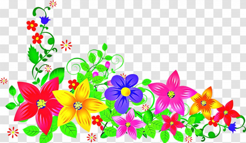 Floral Flower Background - Plant - Herbaceous Wheel Transparent PNG