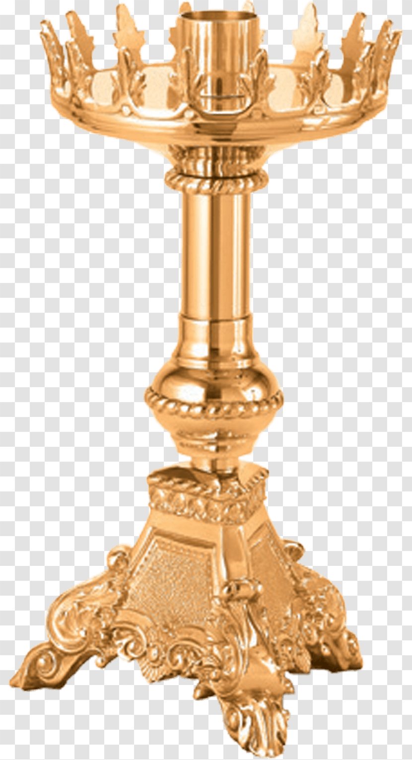 Altar Candlestick 01504 Gold - Candle Holder Transparent PNG