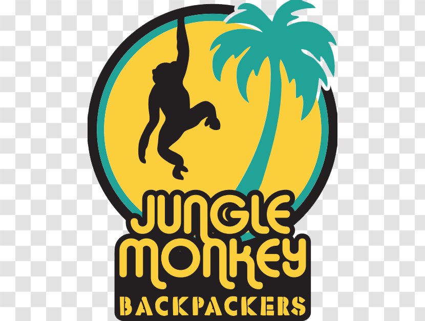 Jungle Monkey Backpackers Logo Clip Art - Signage - Backpacker Hostel Transparent PNG