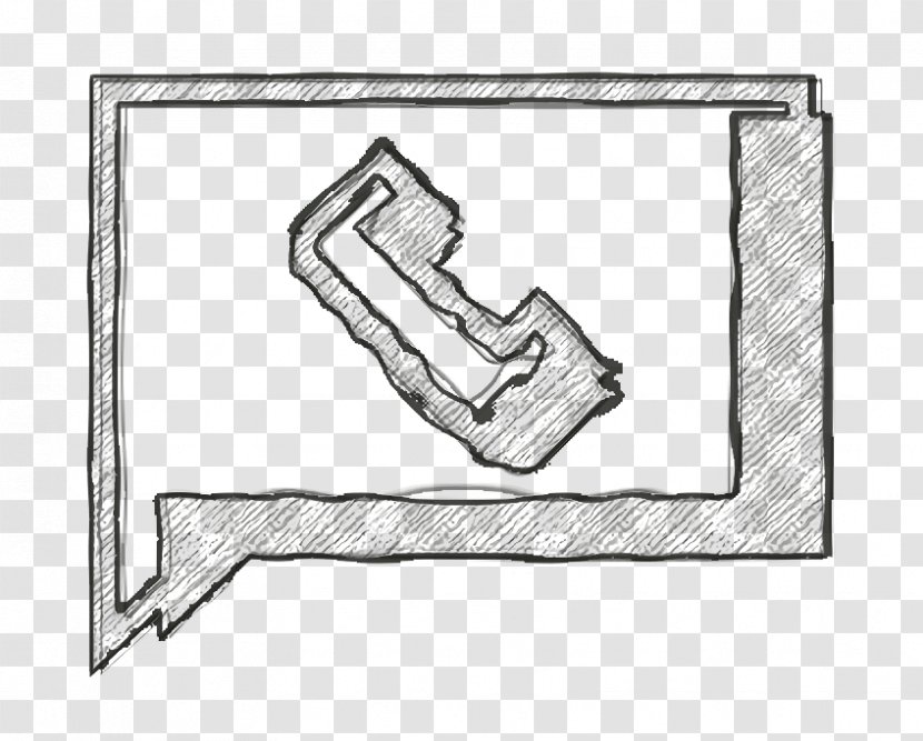 Chating Icon Phone - Rectangle - Paper Drawing Transparent PNG