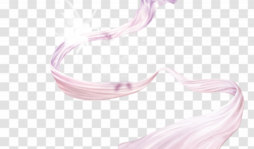 Beauty Neck - Lilac - Pink Ribbon Transparent PNG
