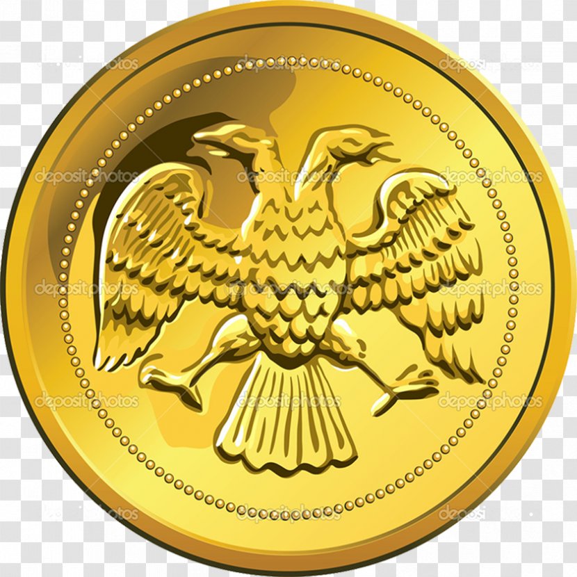 Double-headed Eagle Gold Coin - Money Transparent PNG