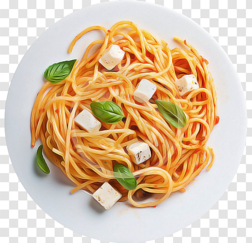 Food Dish Cuisine Noodle Spaghetti - Chow Mein Italian Transparent PNG