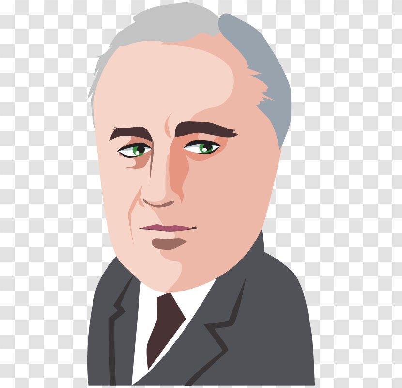 Franklin D. Roosevelt Clip Art Inaugural Speech Openclipart Illustration - Forehead Transparent PNG