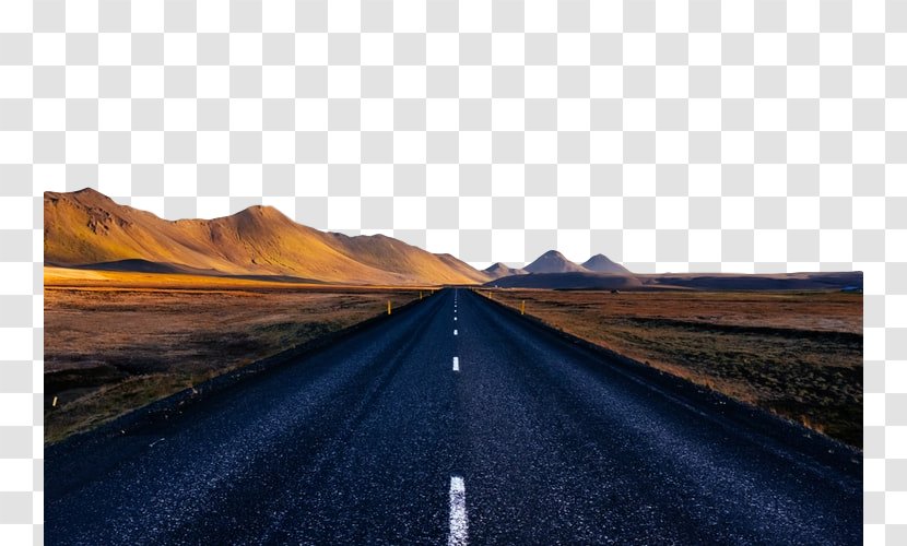 Road Asphalt Highway Horizon Mountainous Landforms - Infrastructure Surface Transparent PNG