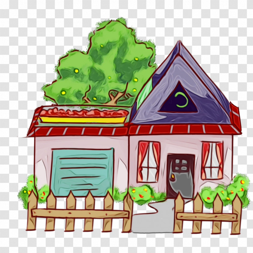 House Cartoon Shed Roof Home Transparent PNG