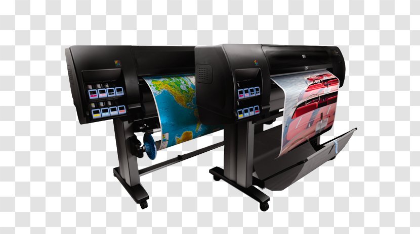 Hewlett-Packard Wide-format Printer Printing Plotter - Layered Transparent PNG