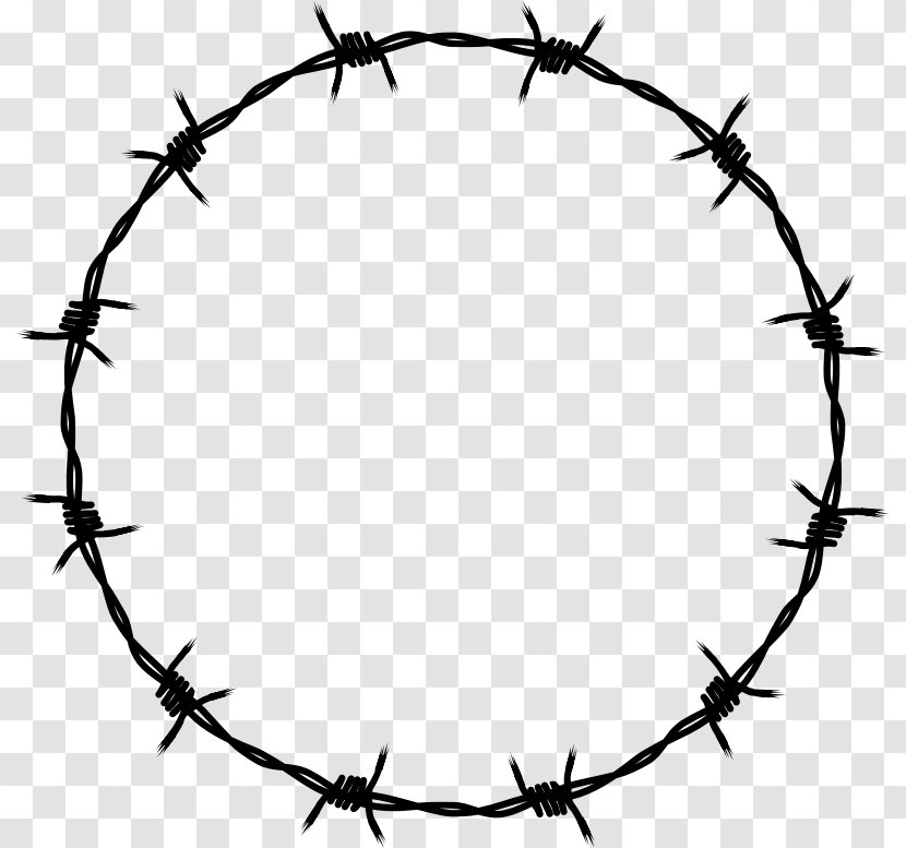 Barbed Wire Clip Art - Monochrome Photography - Barbwire Transparent PNG
