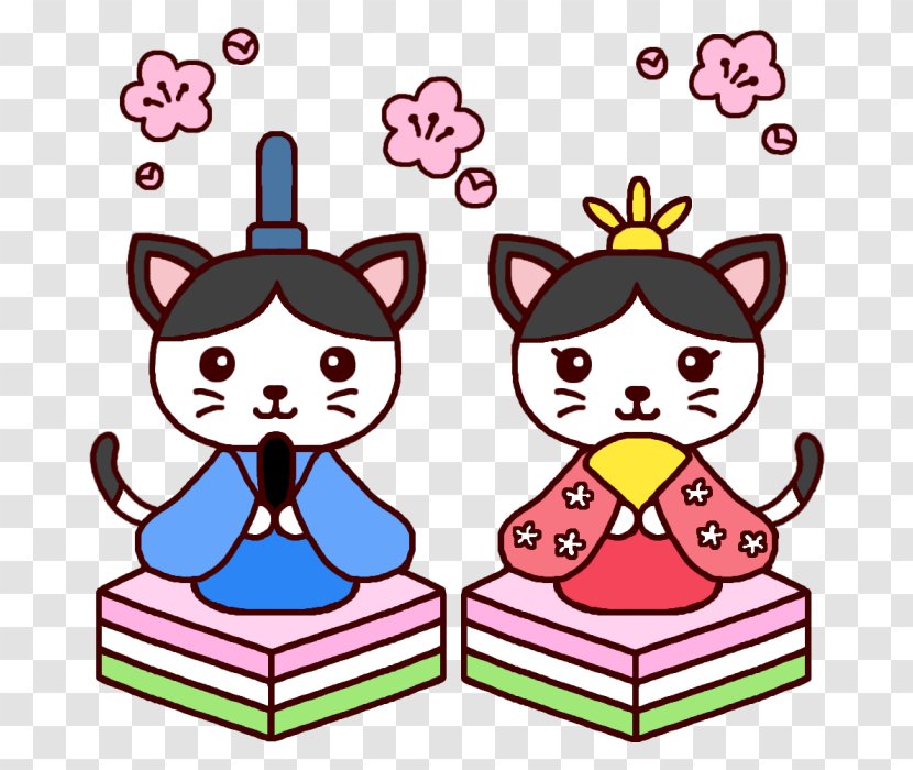 Cats Pink M Hinamatsuri Clip Art - Medium Transparent PNG