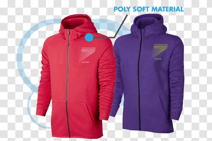 Hoodie Polar Fleece Bluza Jacket - Sleeve Transparent PNG