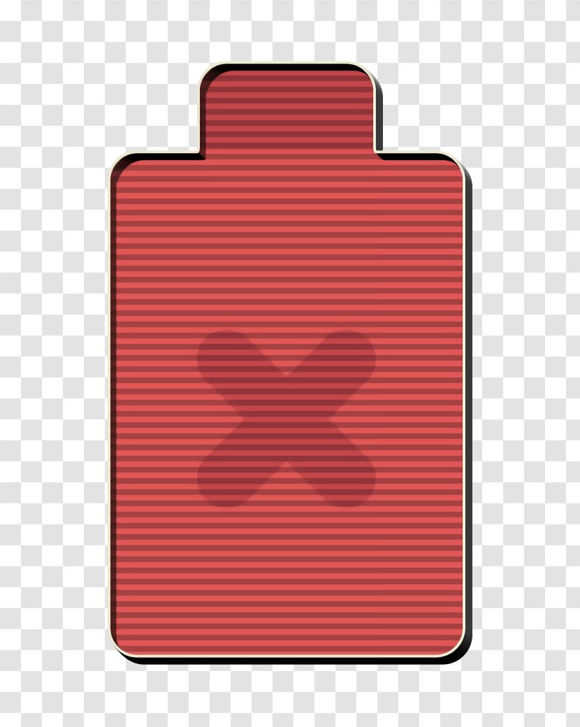 Battery Icon Level Charge - Red - Peach Material Property Transparent PNG