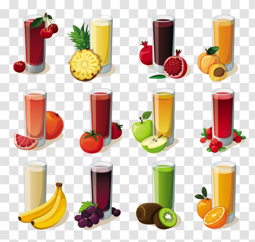 Juice Fruit Illustration - Vegetable - Cartoon And Juices Transparent PNG