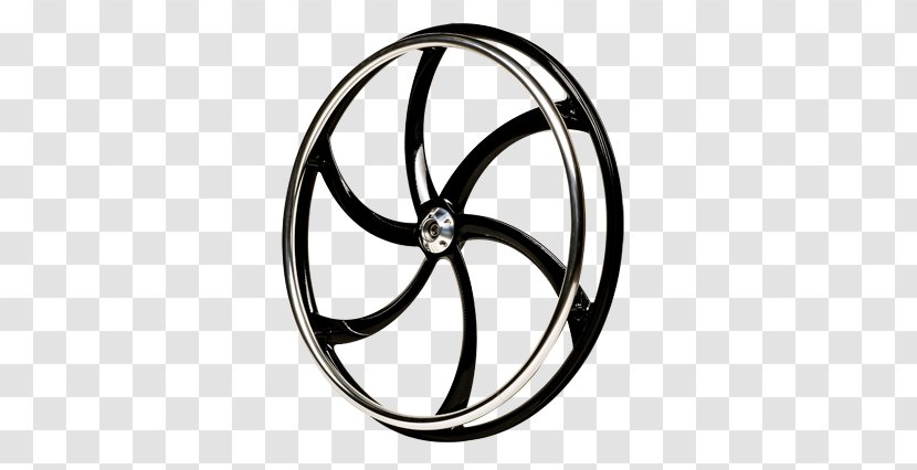 Alloy Wheel Spoke Bicycle Wheels Rim - Black And White - Turbine Transparent PNG