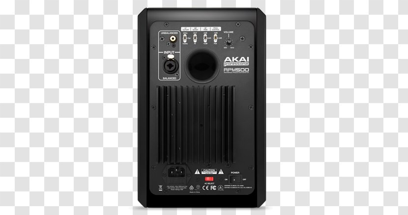 Studio Monitor Akai RPM500 Loudspeaker Recording - Technology - Camera Accessory Transparent PNG
