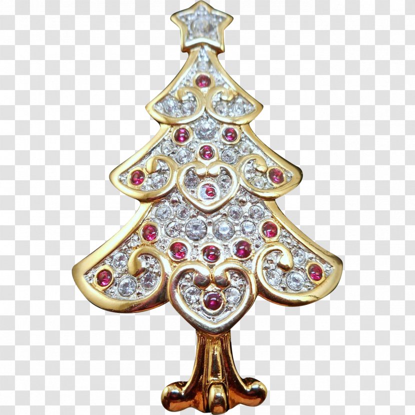 Christmas Ornament Decoration Tree Jewellery - Brooch Transparent PNG
