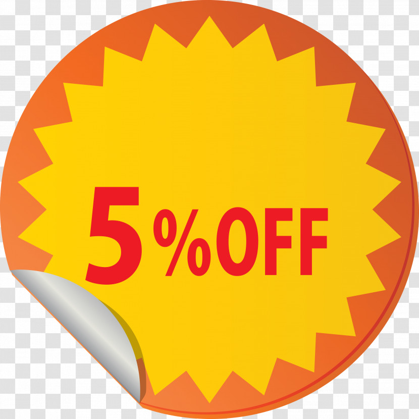 Discount Tag With 5% Off Discount Tag Discount Label Transparent PNG