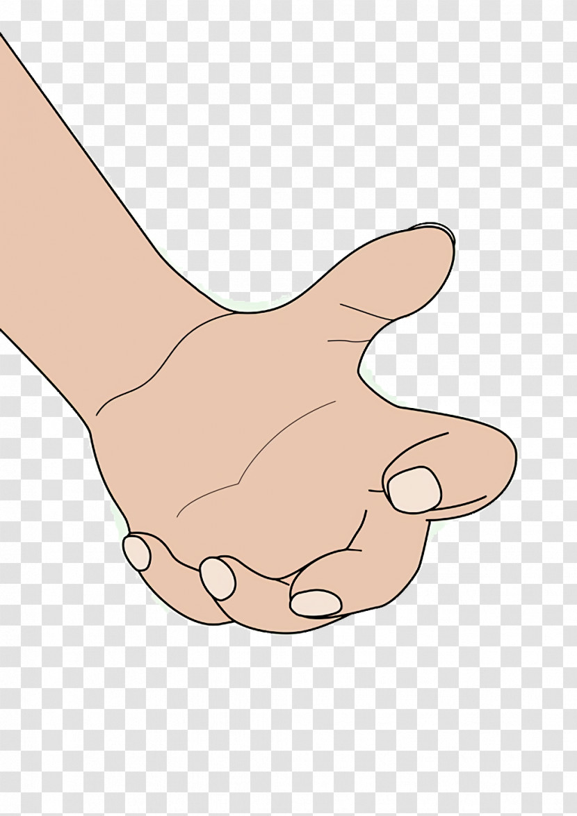 Hand Model Cartoon Shoe Line Meter Transparent PNG