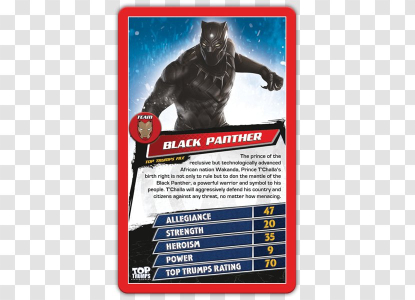 Winning Moves Top Trumps Black Panther Captain America Iron Man Transparent PNG