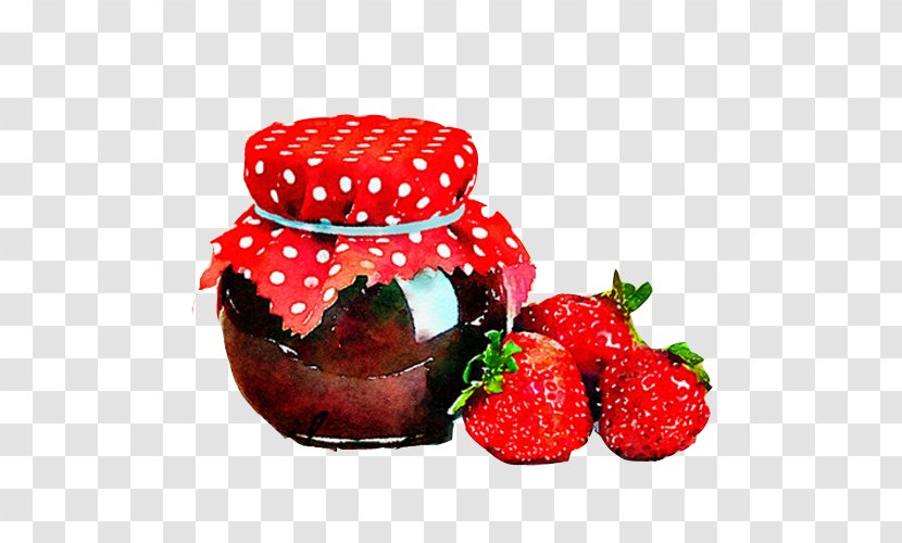 Marmalade Fragaria Food Pastry Ingredient - Strawberry Hand Painting Material Picture Transparent PNG