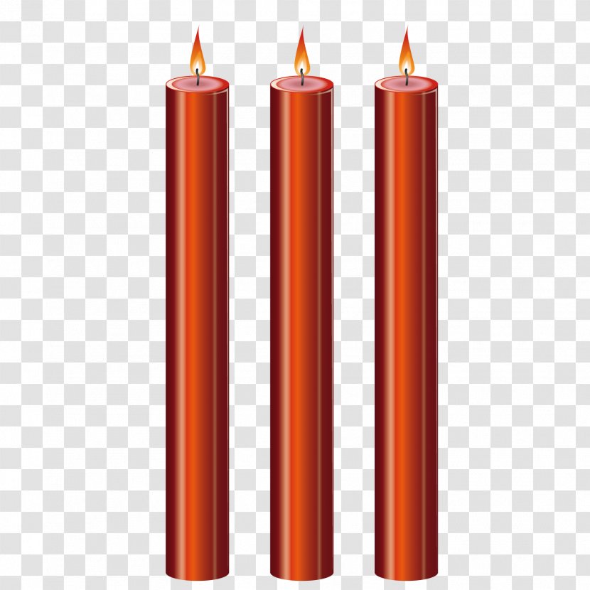 Candle Clip Art - Cylinder - Vector Red Transparent PNG