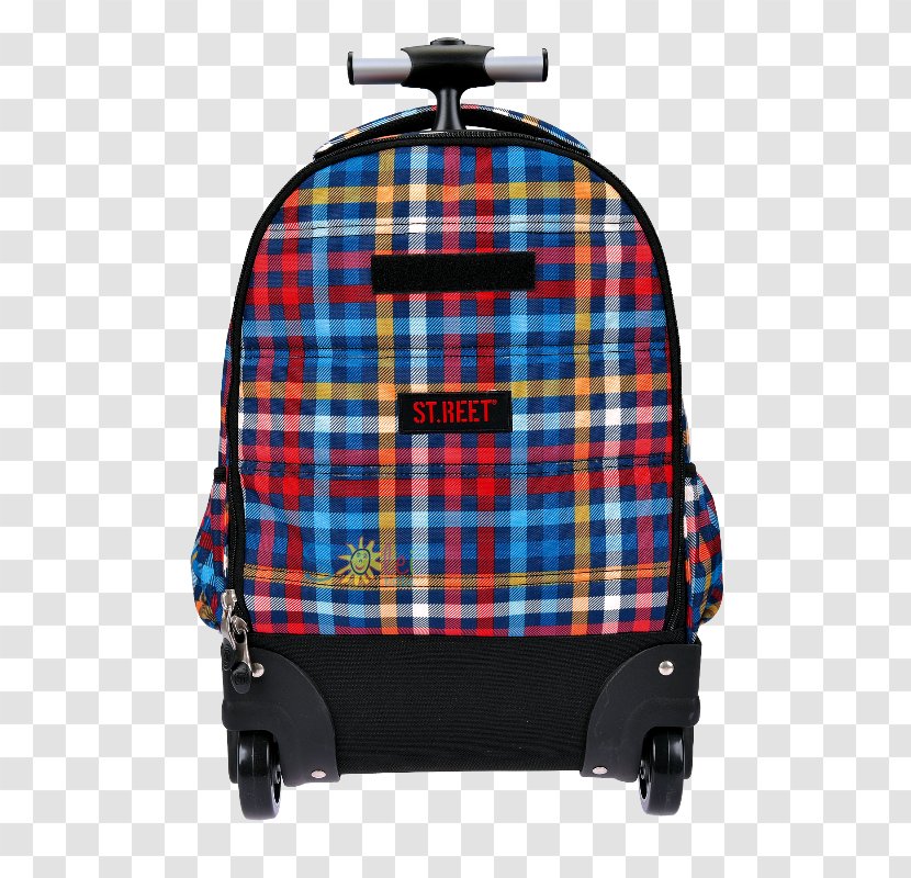 Backpack Baggage Od Dzis Tartan - Electric Blue Transparent PNG
