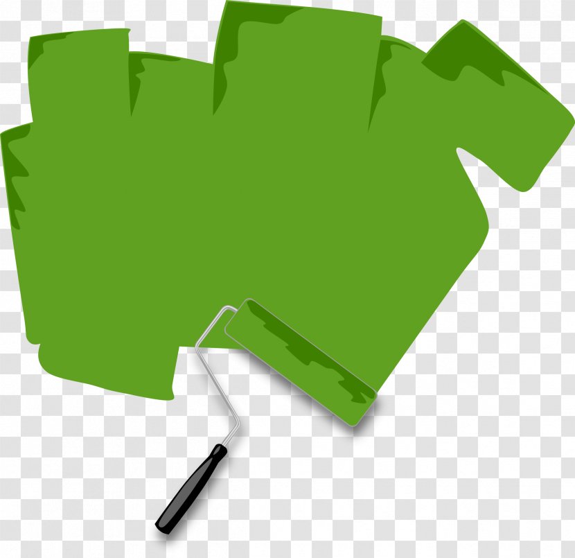 Paint Rollers Clip Art - Green Vector Transparent PNG