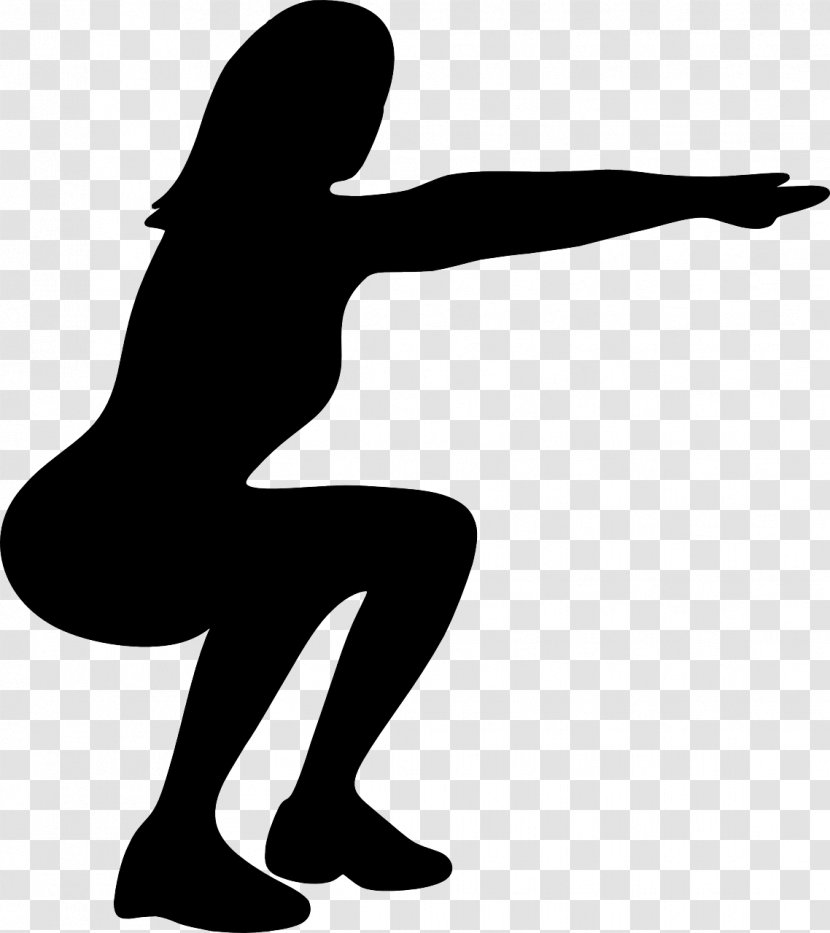 Squat Exercise CrossFit Strength Training Weight - Silhouette - Body Transparent PNG
