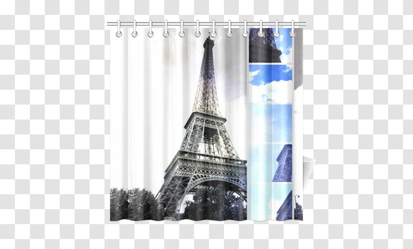Eiffel Tower Window Curtain Transparent PNG