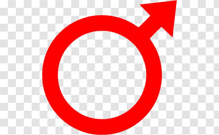 Gender Symbol Male Clip Art - Red Transparent PNG