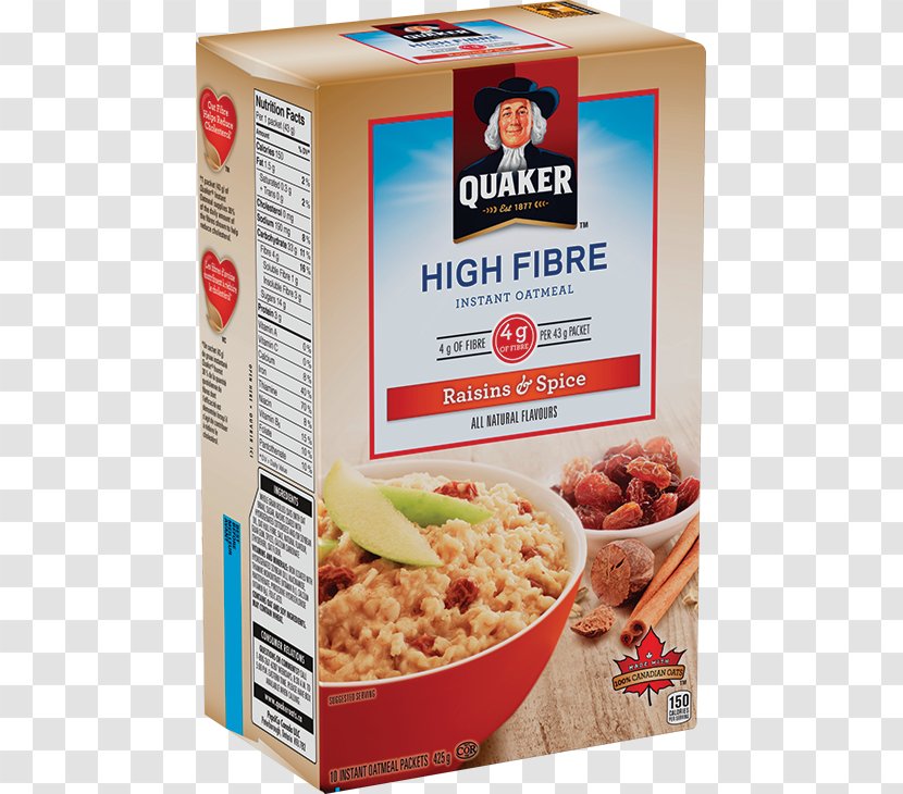Quaker Instant Oatmeal Breakfast Cereal Oats Company - Rice - Sugar Transparent PNG