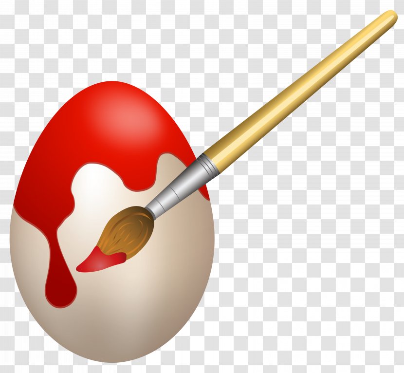 Paintbrush Easter Clip Art - Egg - Red Coloring Image Transparent PNG