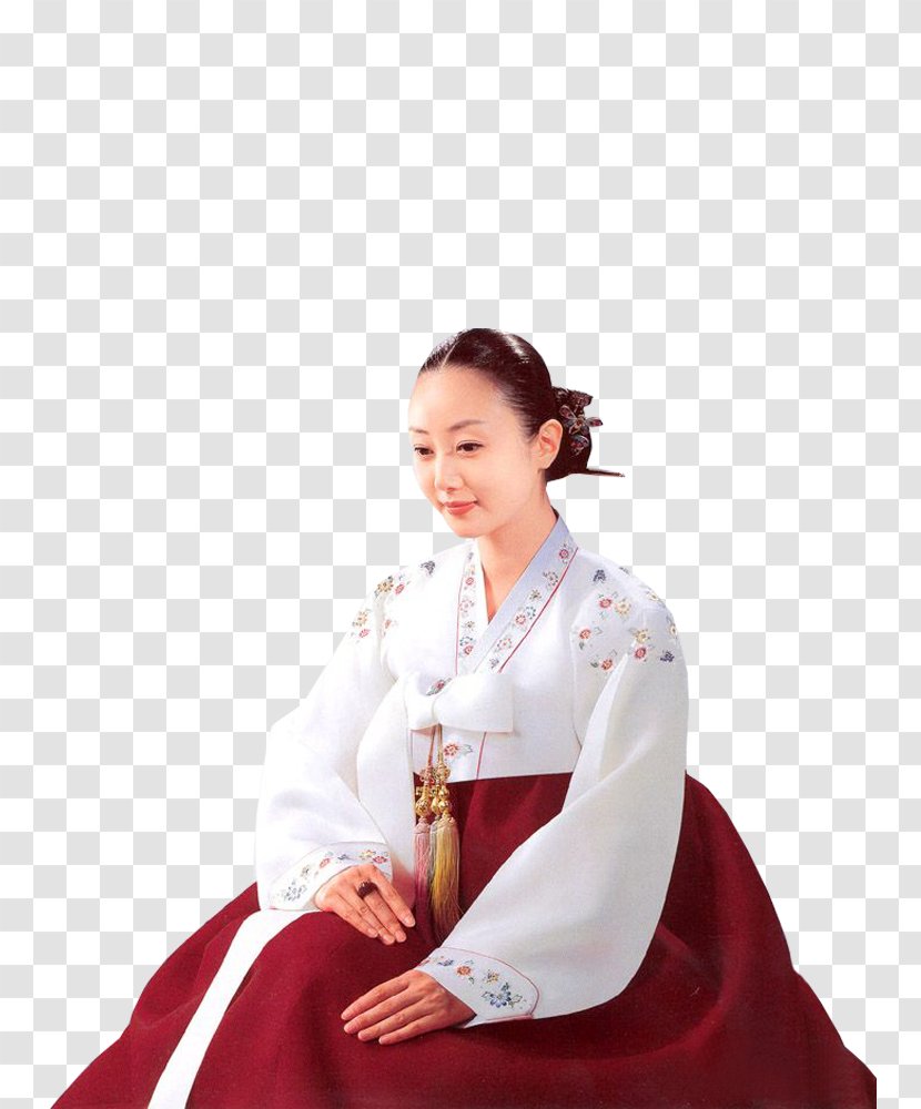 Kimono Hanbok Cheongsam Clothing Robe - Woman Transparent PNG