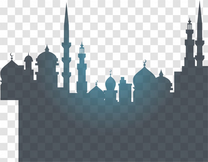 One Thousand And Nights Aladdin Illustration - Arabic - Blue Church Of Eid Al Fitr Transparent PNG