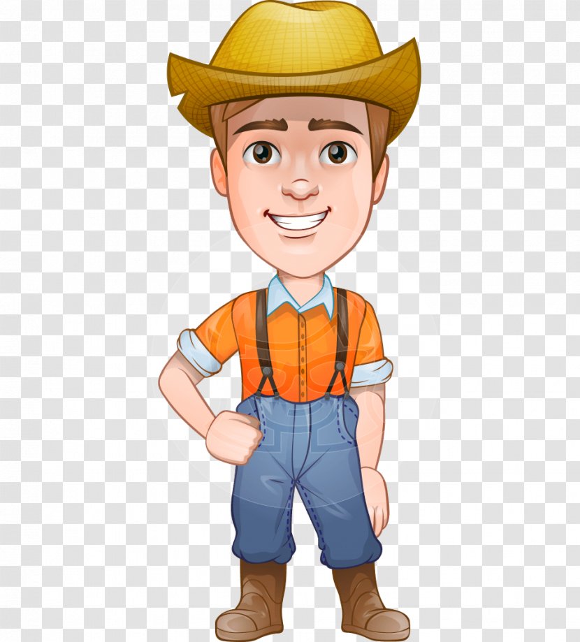 Agriculture Farmer Tractor - Cartoon Transparent PNG