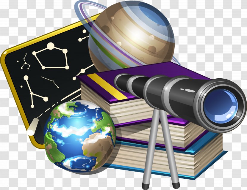 Euclidean Vector Astronomy Icon - Telescope - Books And Binoculars Transparent PNG