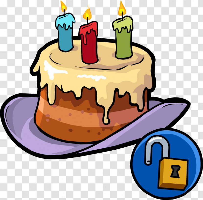 Club Penguin Birthday Cake Party Hat - Dessert Transparent PNG