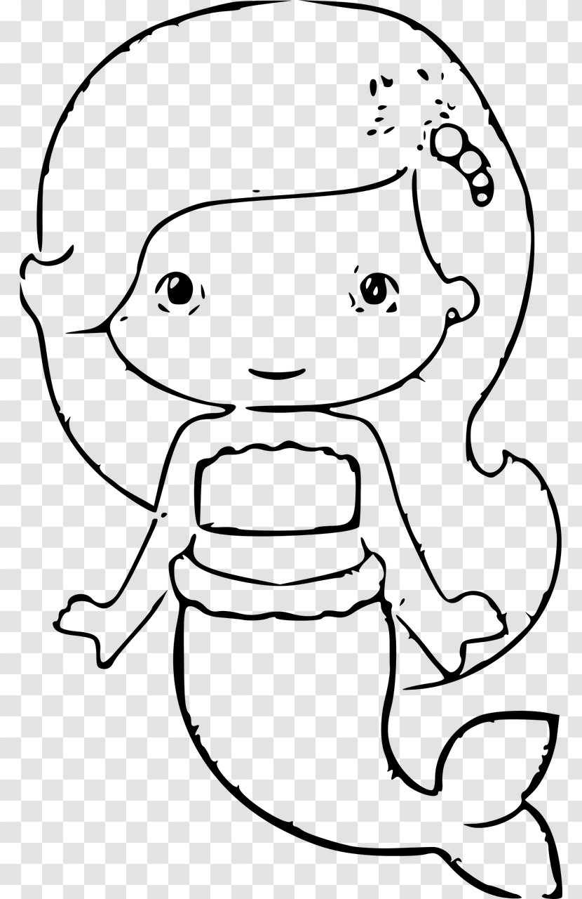 Line Art Mermaid Drawing Fairy Tale - Cartoon Transparent PNG