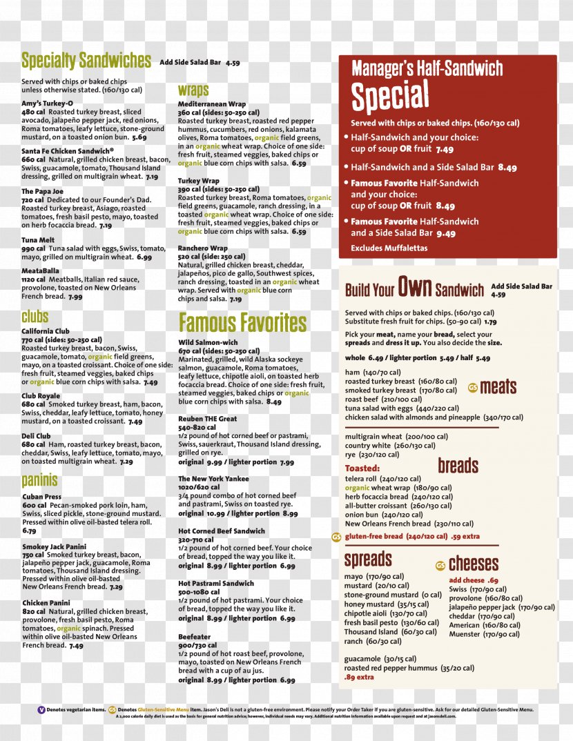 Delicatessen Bloom's Deli Jason's Menu Restaurant - Bread Transparent PNG