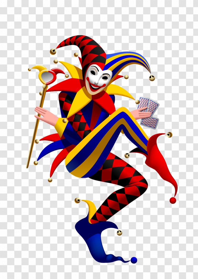 Joker Playing Card Suit Spades Wild Vector Funny Clown Transparent PNG