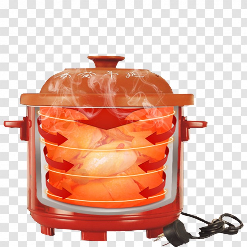 Thailand Slow Cooker Home Appliance Electricity Furnace - Kitchen - Vector Warm Soup Tools Transparent PNG
