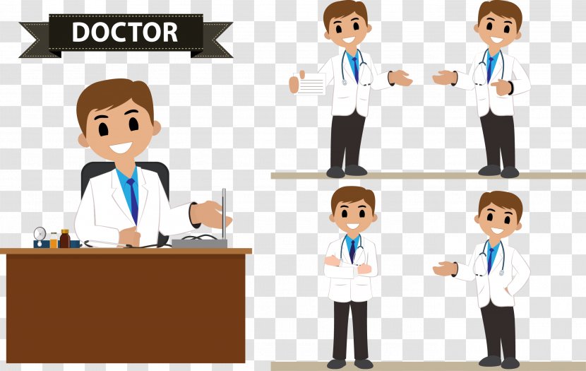 Cartoon Physician Illustration - Play - Vector Doctor Transparent PNG