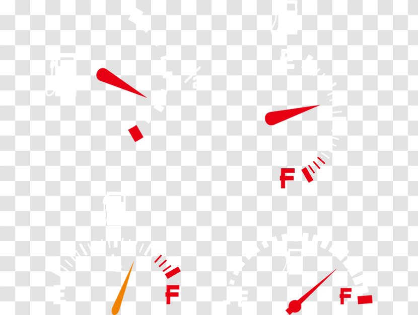 Line Point Angle Red Pattern - Creative Car Fuel Gauge Transparent PNG