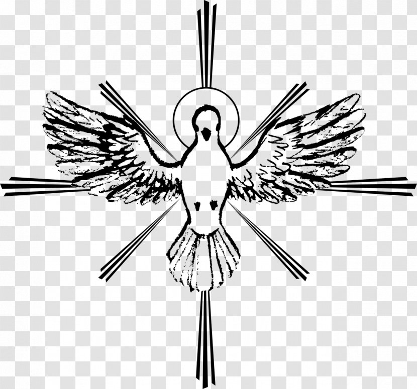 Holy Spirit Drawing Pentecost - Tree - Doves As Symbols Transparent PNG